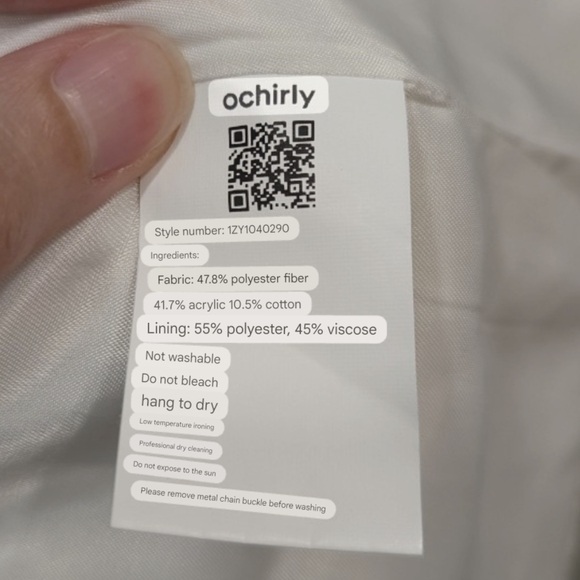 Ochirly Cream Tweed Tailored Blazer - Picture 7 of 7